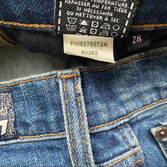 7 For All Mankind Edie High Rise Straight Leg Crop Jeans Size 28 - Picture 13 of 14